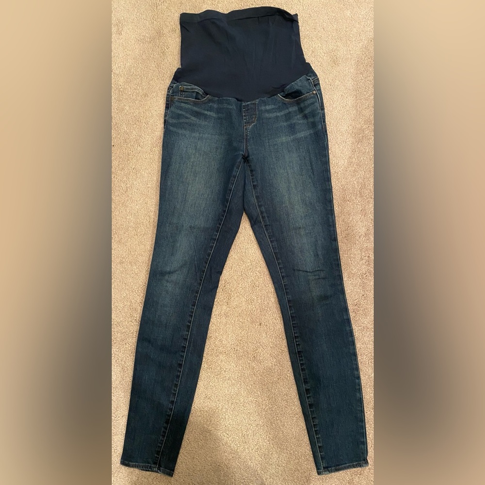 Articles of Society secret fit belly maternity jeans, dark wash, size 28